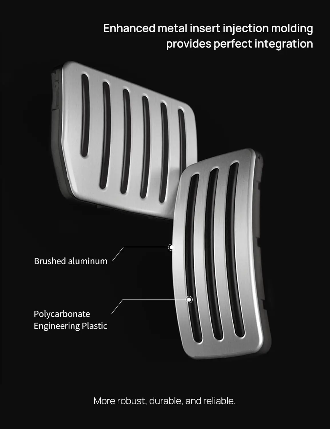 For Tesla Performance Pedal Pads Cover Foot Aluminum Non-Slip Pedals for Model Y(Juniper) Model 3(Highland) 3/Y 2017-2026