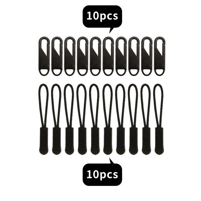10/20Pcs Replacement Zipper Pulls Cord Extender for Backpacks Jackets Luggage Purses Handbags