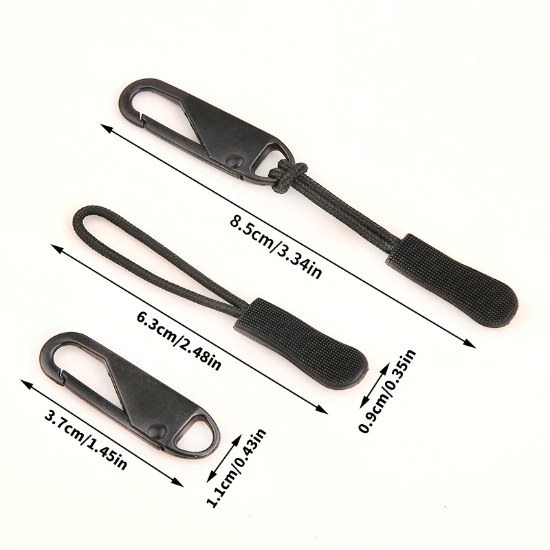 10/20Pcs Replacement Zipper Pulls Cord Extender for Backpacks Jackets Luggage Purses Handbags