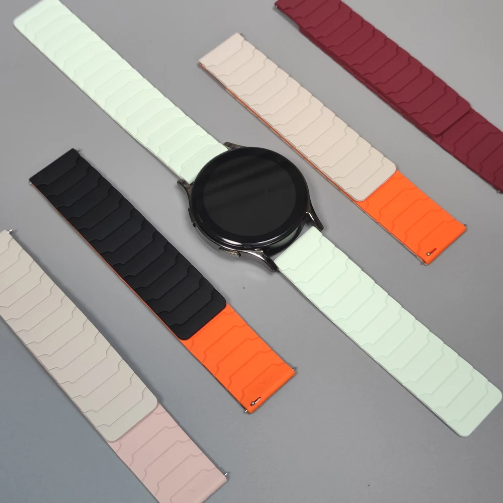 20/22mm Magnetic Strap For Huami AMAZFIT BIP 6 5 UNITY Silicone Loop Band GTR 4/3/3 Pro 2e GTS 4 mini 3 BALANCE Sports Watchband