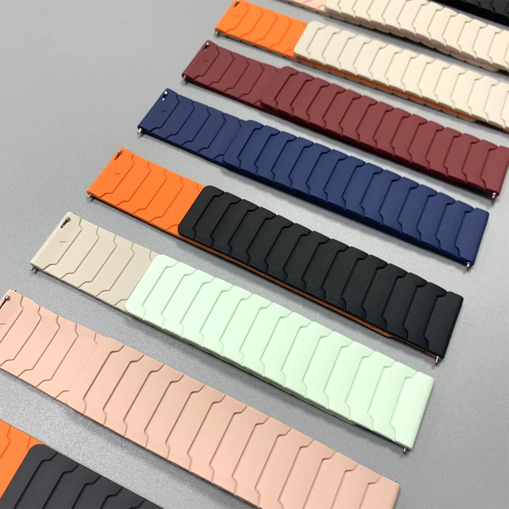 20/22mm Magnetic Strap For Huami AMAZFIT BIP 6 5 UNITY Silicone Loop Band GTR 4/3/3 Pro 2e GTS 4 mini 3 BALANCE Sports Watchband