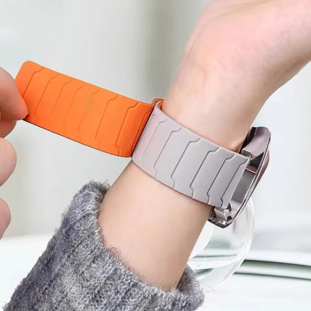 20/22mm Magnetic Strap For Huami AMAZFIT BIP 6 5 UNITY Silicone Loop Band GTR 4/3/3 Pro 2e GTS 4 mini 3 BALANCE Sports Watchband