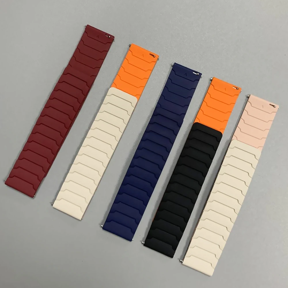 20/22mm Magnetic Strap For Huami AMAZFIT BIP 6 5 UNITY Silicone Loop Band GTR 4/3/3 Pro 2e GTS 4 mini 3 BALANCE Sports Watchband