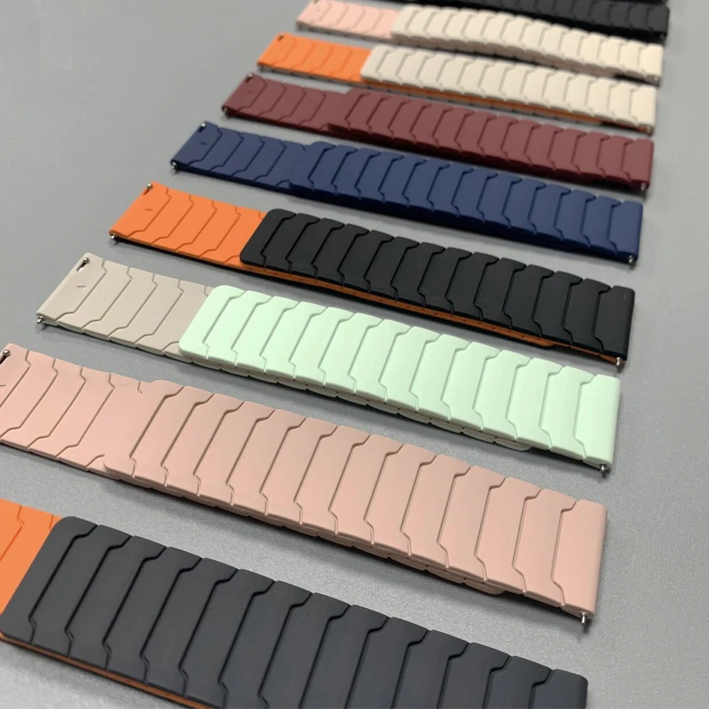 20/22mm Magnetic Strap For Huami AMAZFIT BIP 6 5 UNITY Silicone Loop Band GTR 4/3/3 Pro 2e GTS 4 mini 3 BALANCE Sports Watchband