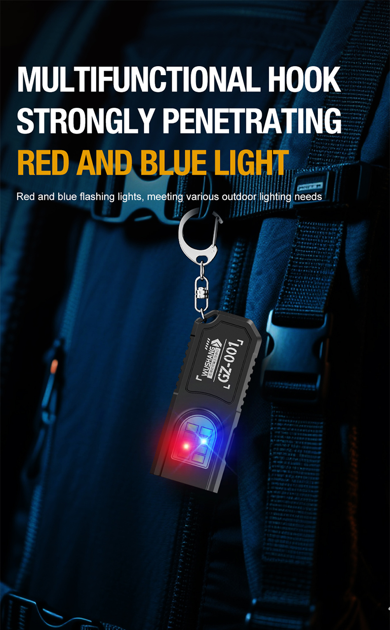 Portable Waist Hanging Keychain, Mini Flashlight, Multifunctional Emergency Charging, Anti Key Chain, Super Large, Bright, House