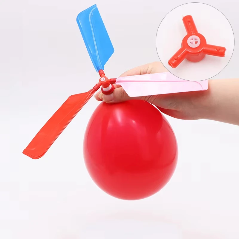5PCS Propeller Balloon Helicopter Toys DIY Balloon with Whistle Outdoor Flying Balloon Birthday Party Decoration Gift