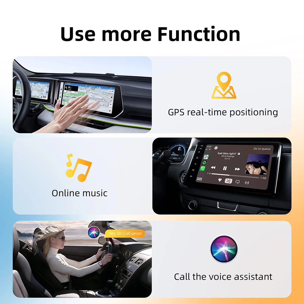 2in1 Wireless CarPlay Dongle Wireless Android Auto Adapter AI Smart Box Car Intelligent Systems For Car With Wired CarPlay