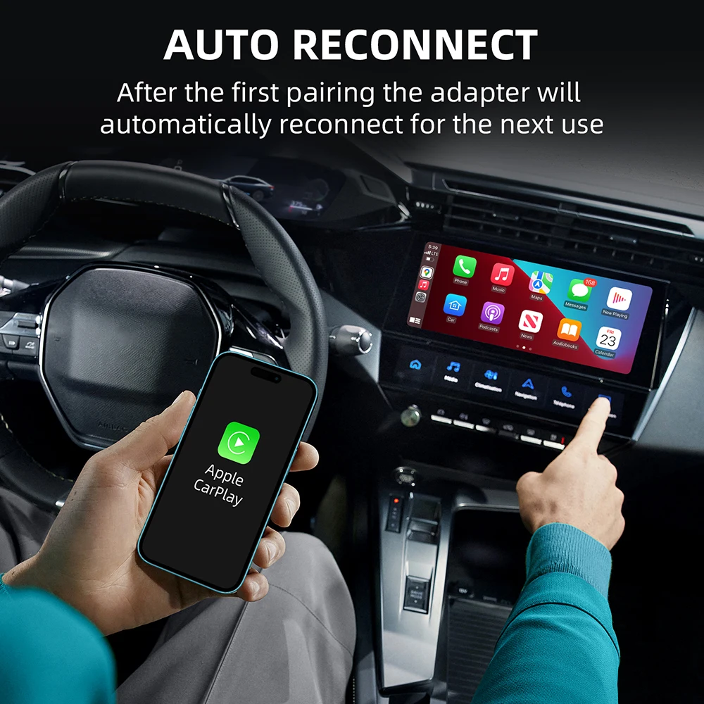 2in1 Wireless CarPlay Dongle Wireless Android Auto Adapter AI Smart Box Car Intelligent Systems For Car With Wired CarPlay