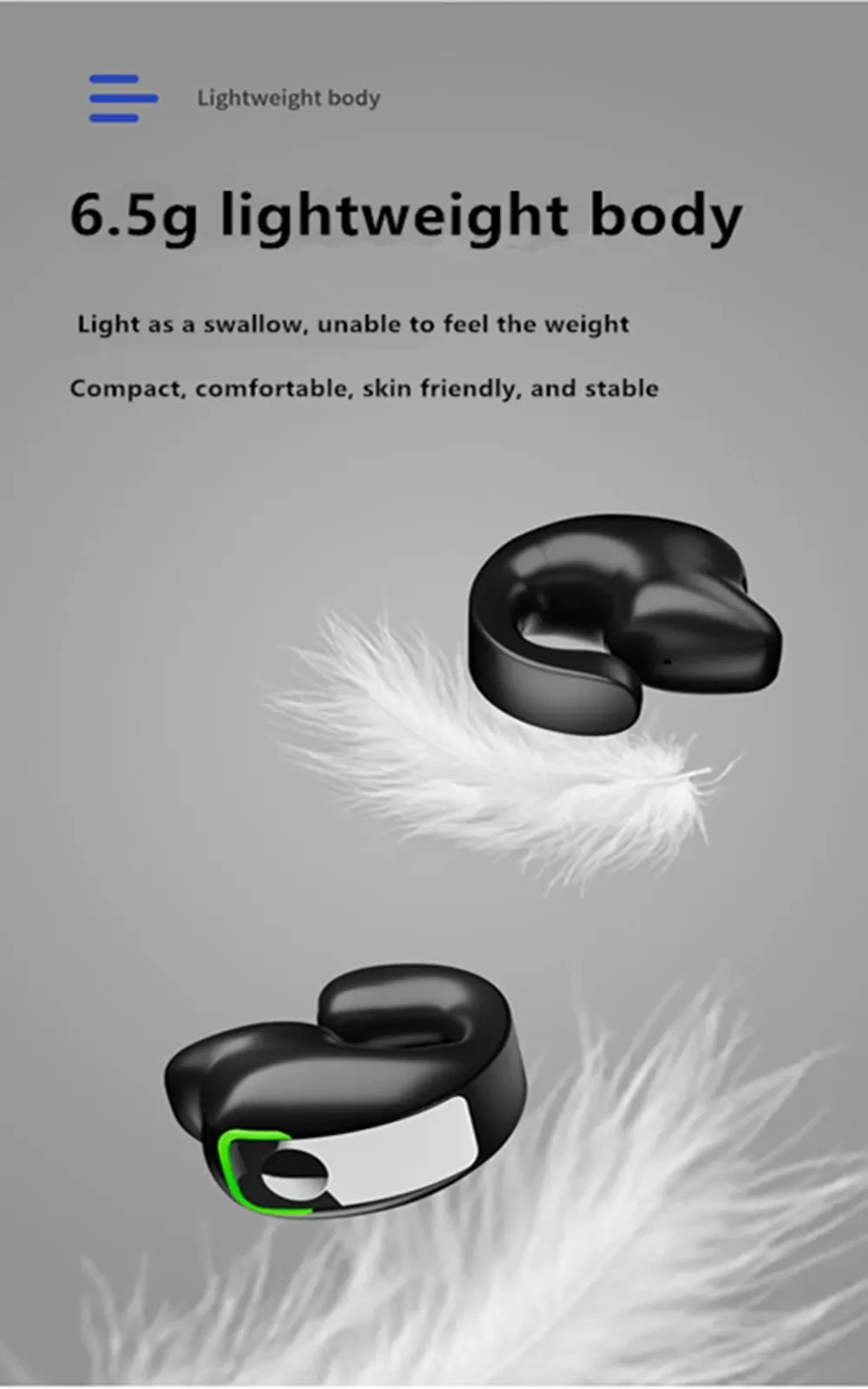 BT Earphone Clip On Monaural Inear Motion Stereo Bone Conduction Gd28 Business Wireless Earphone Mini Monaural Tws