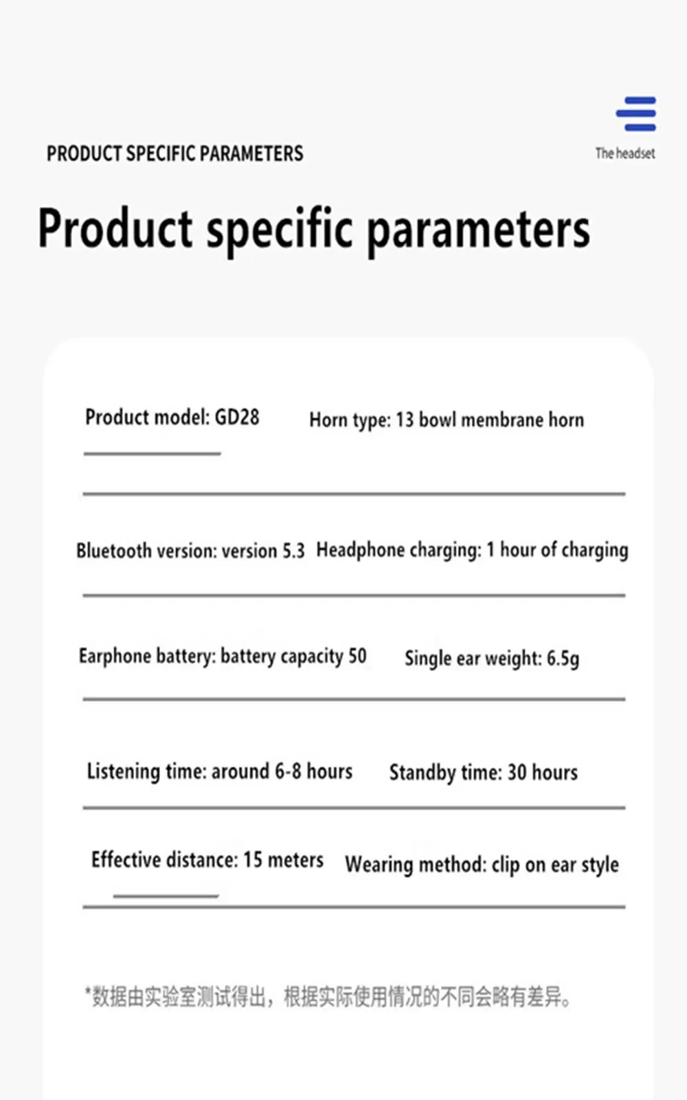 BT Earphone Clip On Monaural Inear Motion Stereo Bone Conduction Gd28 Business Wireless Earphone Mini Monaural Tws