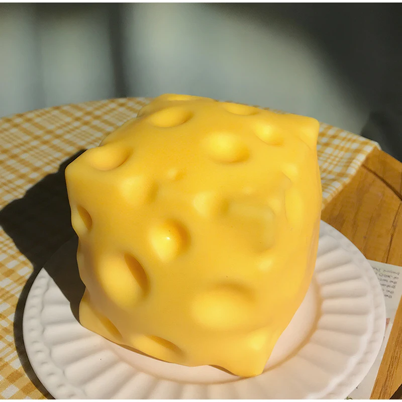 1PC Office Ornament Decoration Giant Cheese Squeeze Extra Large Cheese Squishy Fidget Slow Rebound Shapeable for Adults Gifts