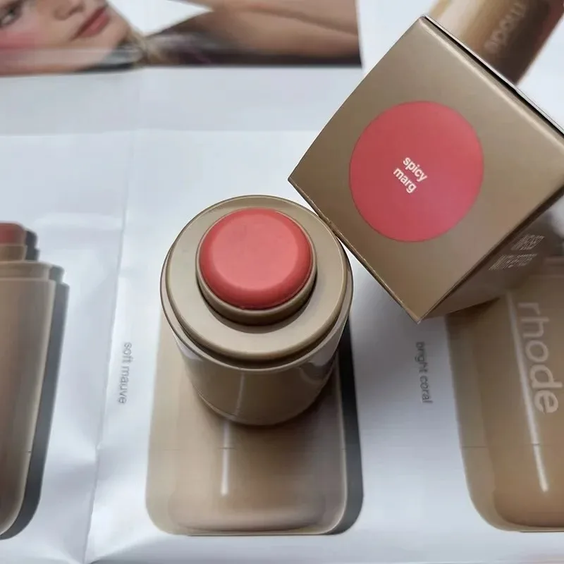 Rhode Pocket Blush LIP Stick Lip And Cheek Hydrating Stick Natural Rouge Powder Blush Cream Lipstick Cheek Easy To Apply Colo