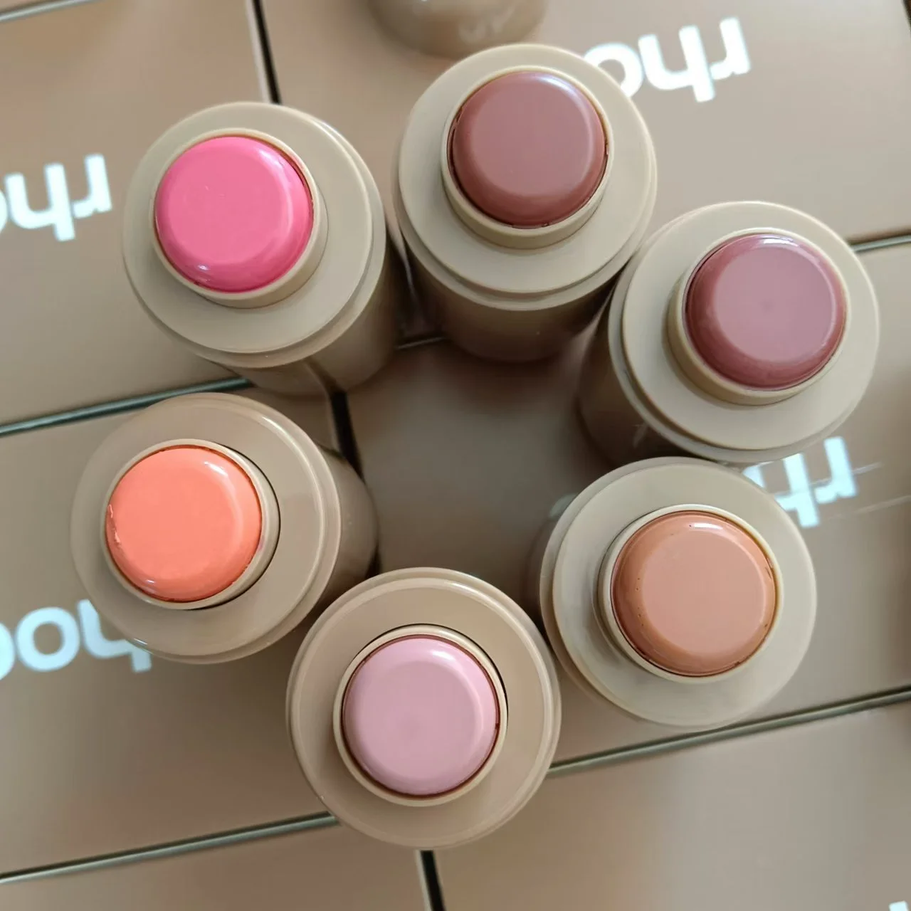 Rhode Pocket Blush LIP Stick Lip And Cheek Hydrating Stick Natural Rouge Powder Blush Cream Lipstick Cheek Easy To Apply Colo