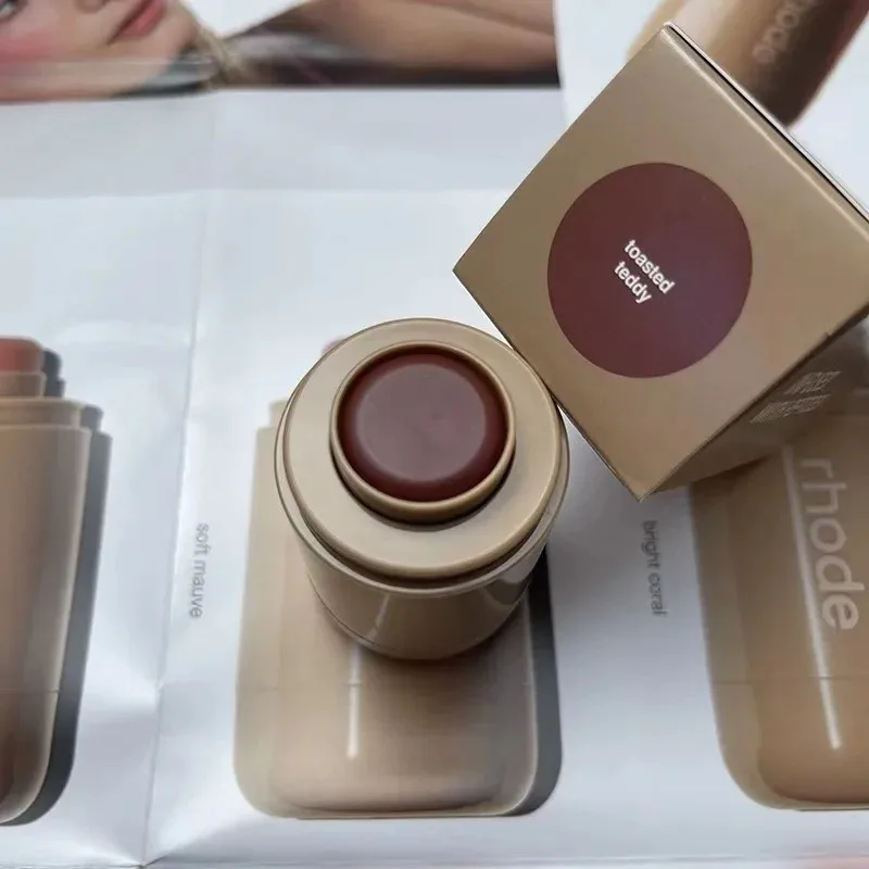 Rhode Pocket Blush LIP Stick Lip And Cheek Hydrating Stick Natural Rouge Powder Blush Cream Lipstick Cheek Easy To Apply Colo
