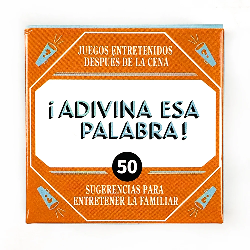 Spanish Mini Size Game Cards " Name That Word !" 50 Pcs Cards Game Family Gathering Card Game Camping Game