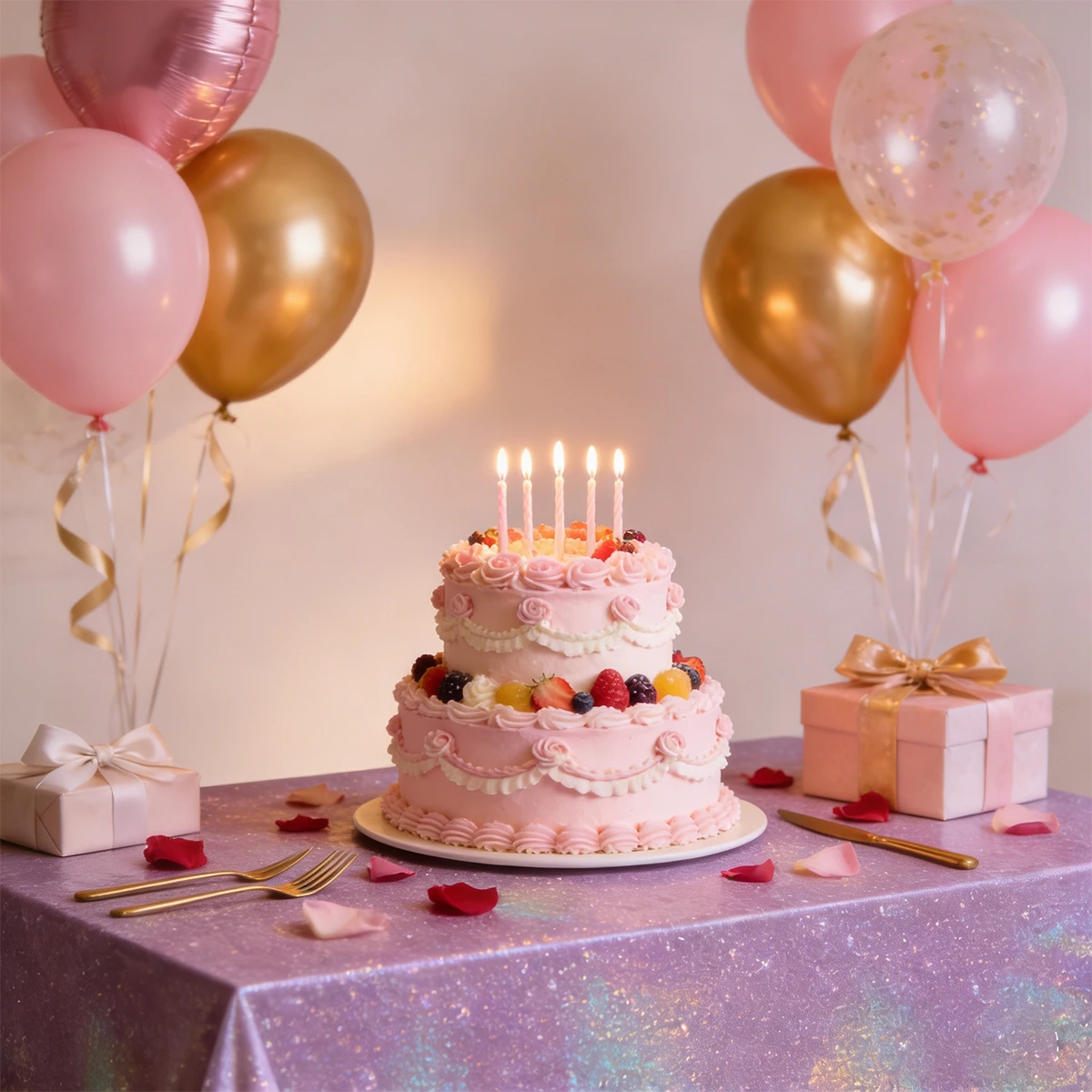Purple Laser Disposale Tablecloth Happy Birthday Party Decoration Wedding Party Aluminum Film Table Cover Baby Shower Supplies