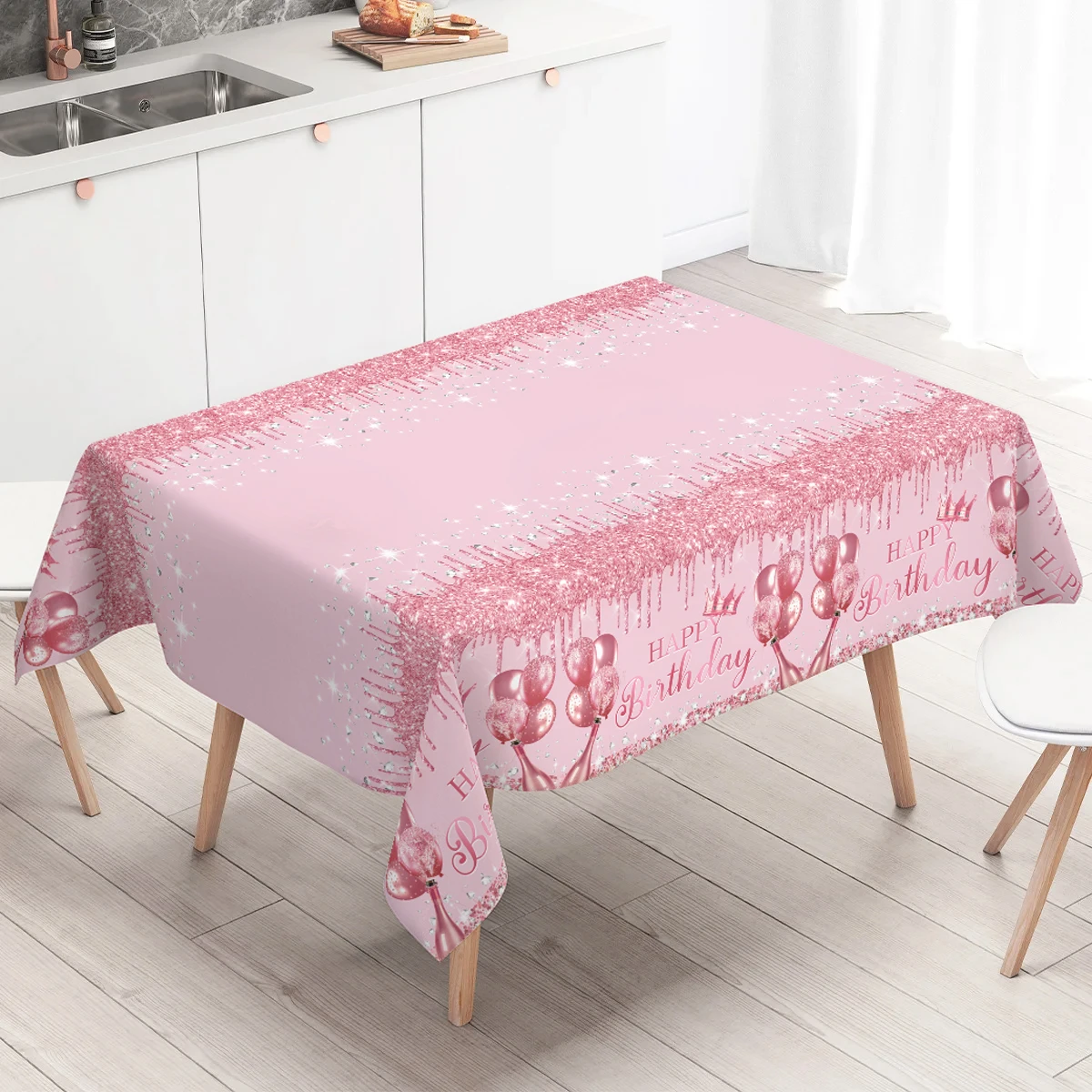 Purple Laser Disposale Tablecloth Happy Birthday Party Decoration Wedding Party Aluminum Film Table Cover Baby Shower Supplies
