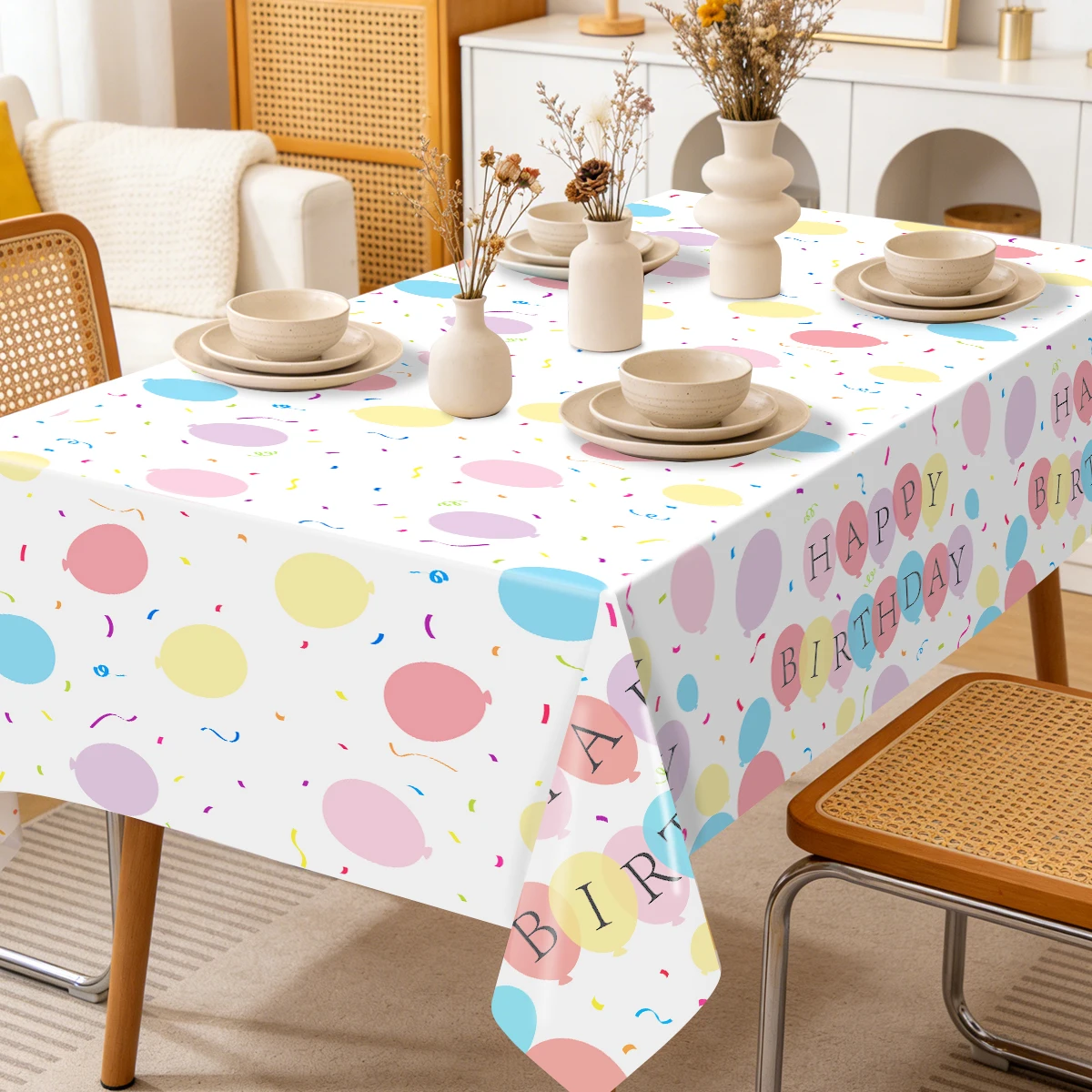 Purple Laser Disposale Tablecloth Happy Birthday Party Decoration Wedding Party Aluminum Film Table Cover Baby Shower Supplies