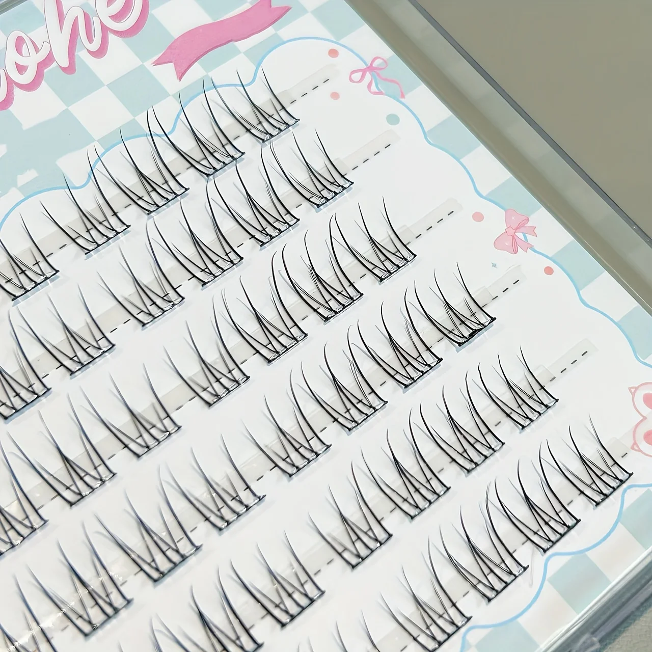 Mixiaohe Glueless Eyelashes 48 Clusters 10-13mm C Curl Natural Fluffy Segmented Lashes for Beginners