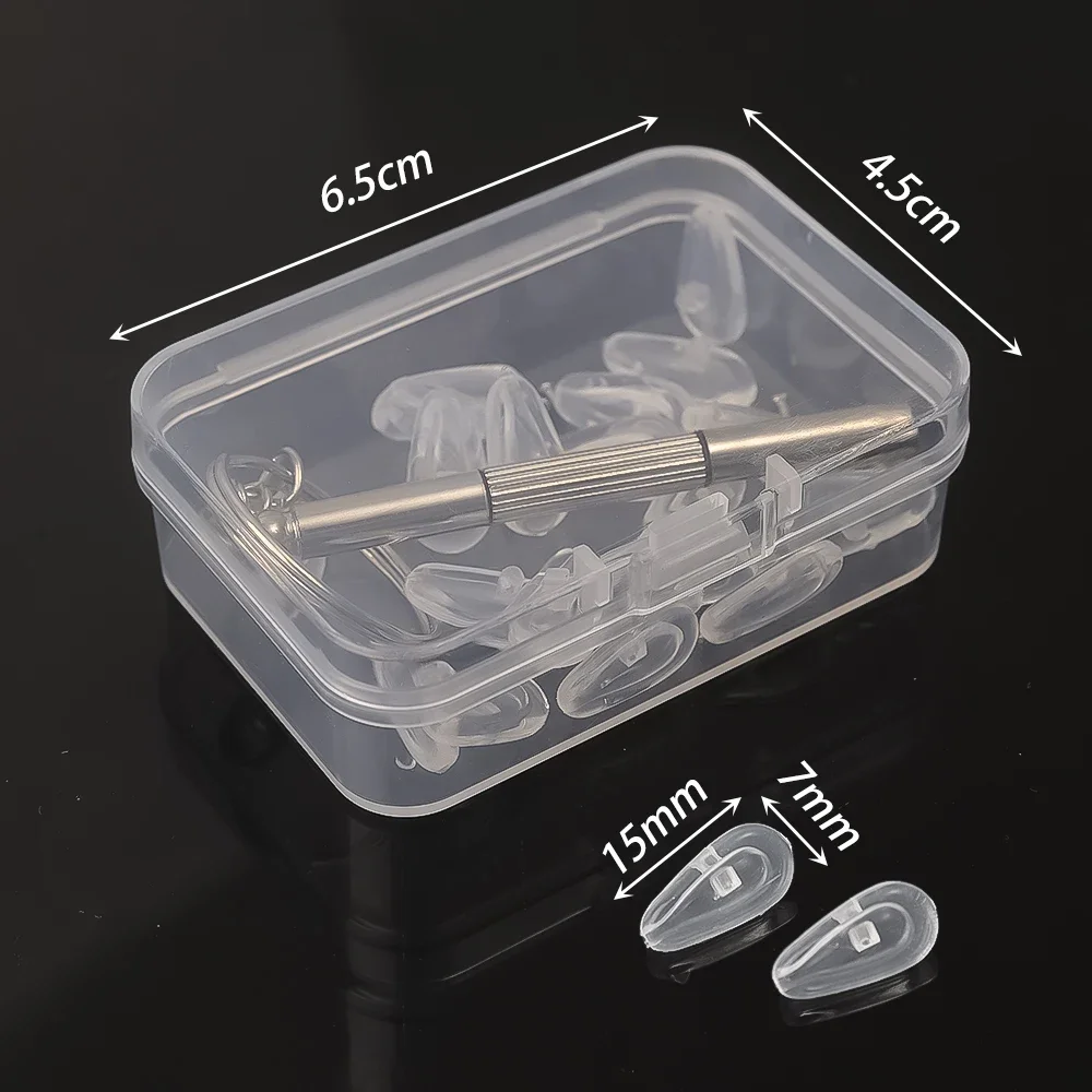 Eyeglasses Nose Pads with Screwdriver DIY Soft Silicone Air Chamber Glasses Replacement Repair Tools Anti-slip Nose Pad Screw