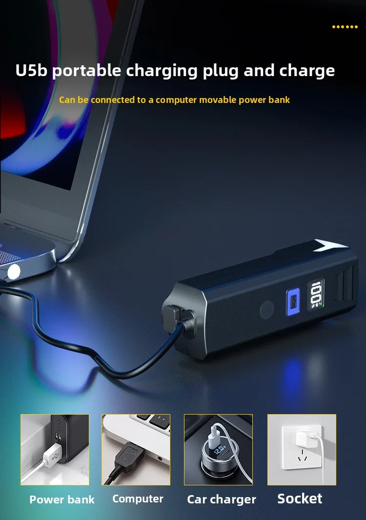 Bicycle Lights, Bike Lights, Cycling Lights, TYPE-C Charging Digital Display, High Brightness, Road Bike Sensing, Night Riding