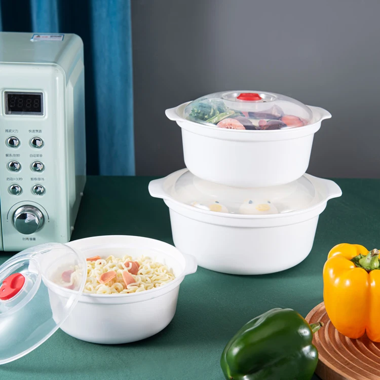 Microwave Oven Special Box Heated Soup Pot Rice Steamed Hot Steamed Buns with Lid Eco-friendly Food Grade Kitchen Tool