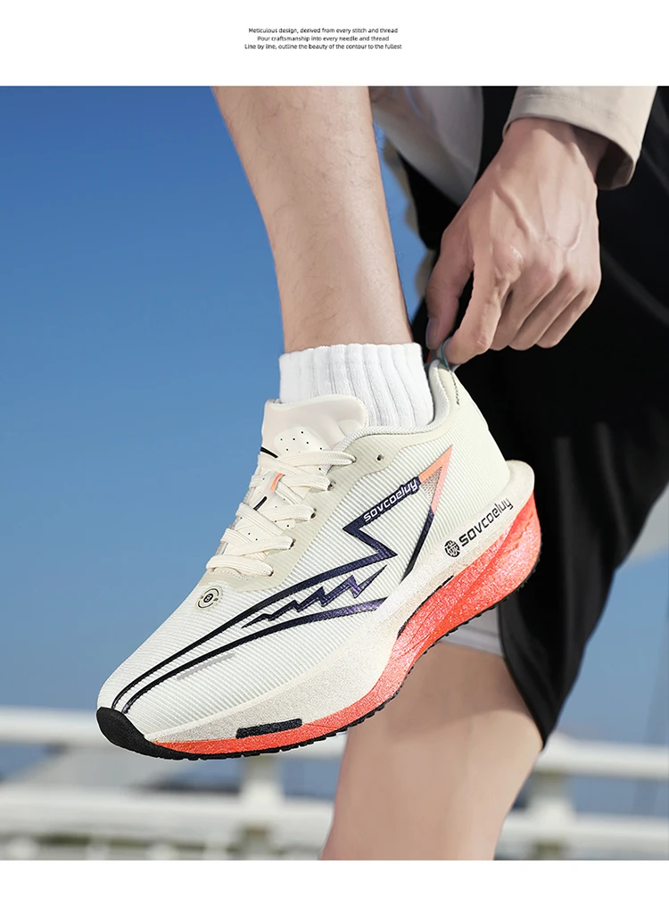 Running Shoes Carbon Board Speciality Marathon Men Sports Breathable Lightweight Women's Comfortable Athletic Nonskid Sneakers