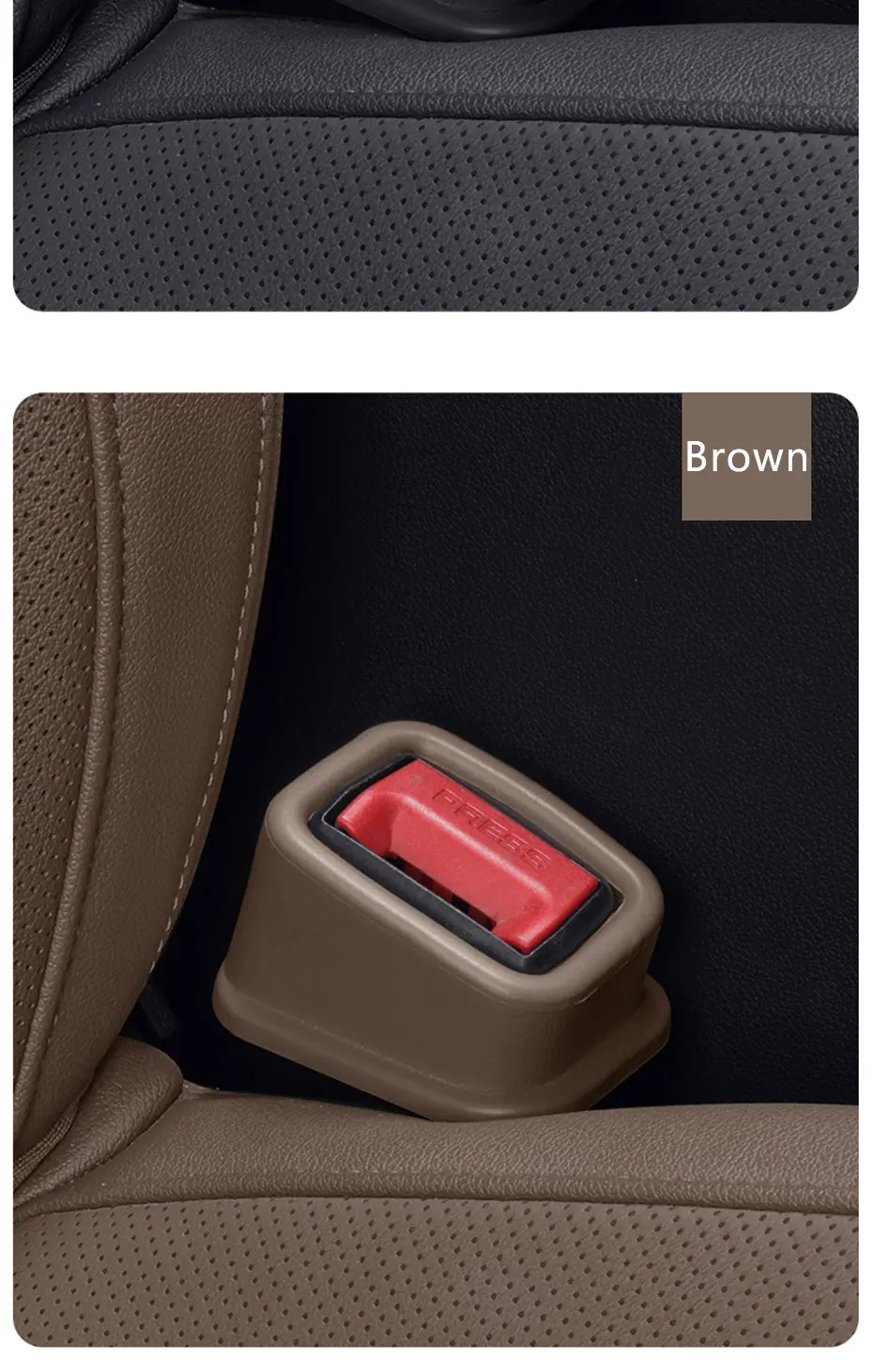 BLALION 2PCS Car Seat Belt Slot Fixer Safety Belts Lock Buckle Fixing Anti-Slip Silicone Holder Auto Interior Decor Accessories