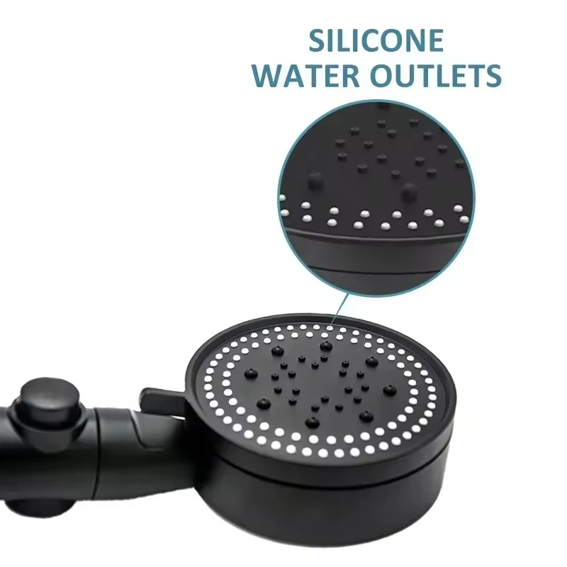 Shower Head 5 Modes Water Saving Adjustable High Pressure Showerhead Handheld Spray Hangable Bathroom Accessories 2026