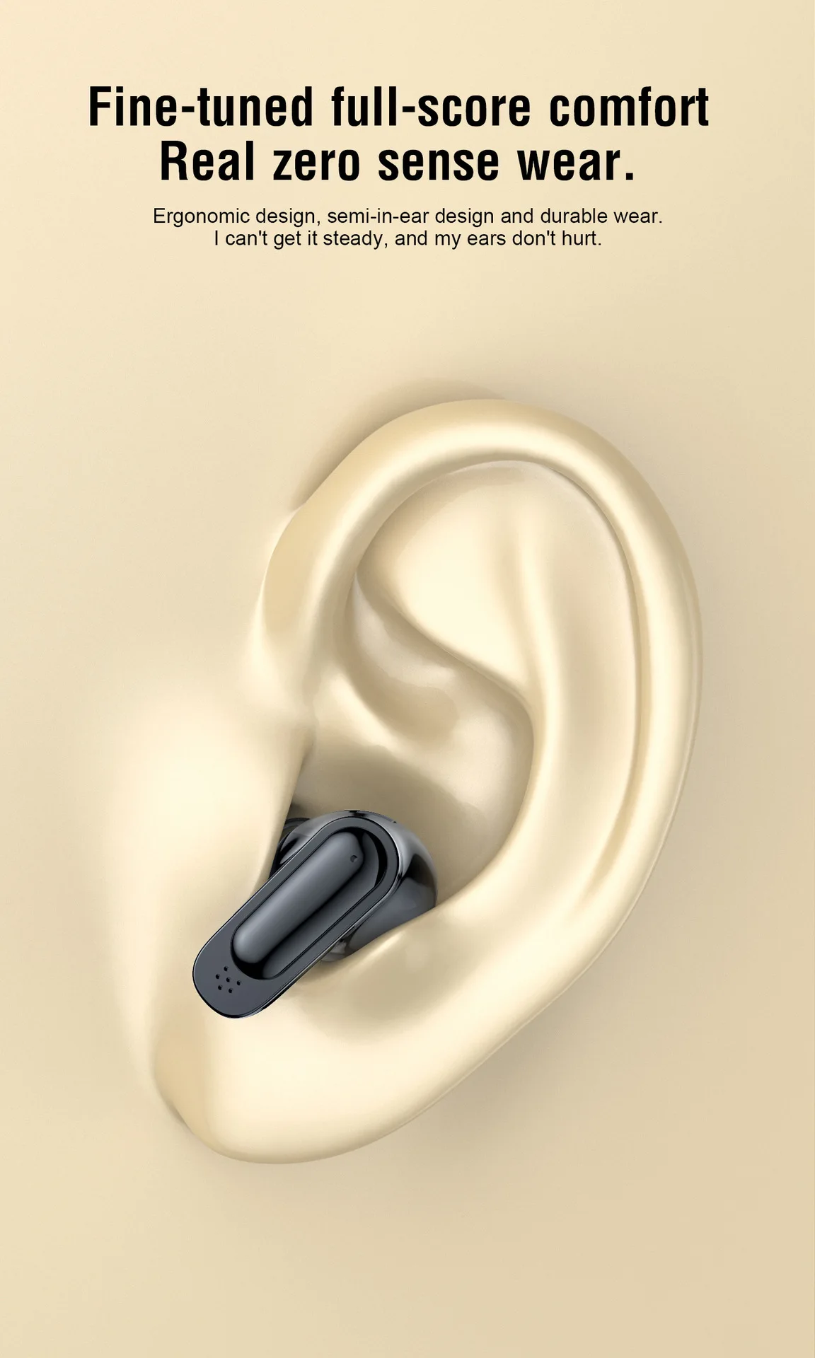 BOSECXT Ultra V11 Smart Touch Multi functional Large Screen TWS Wireless ANC Noise Cancelling Earbuds Enc Heavy Bass Earbuds