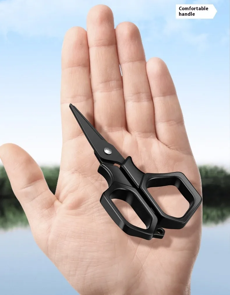 Portable Titanium Plated Fishing Scissors for Hanging Strings, PE Line Fishing Line, Dali Ma Stainless Steel Lure Scissors