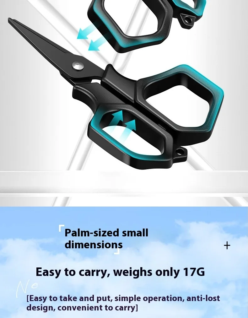 Portable Titanium Plated Fishing Scissors for Hanging Strings, PE Line Fishing Line, Dali Ma Stainless Steel Lure Scissors