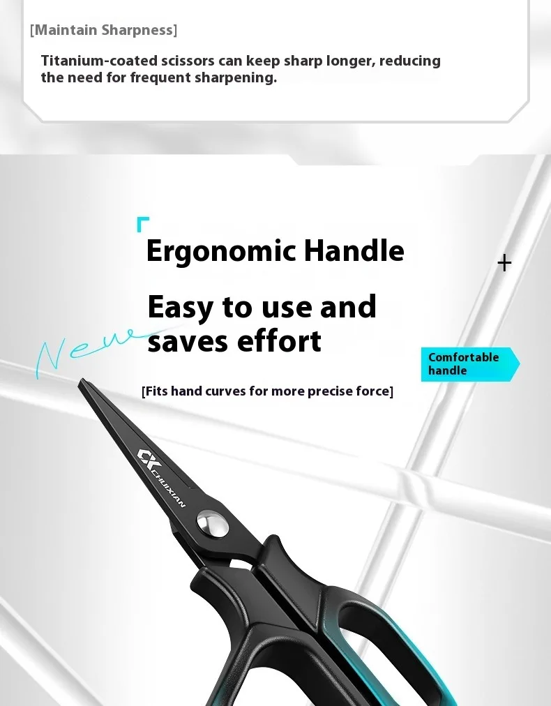 Portable Titanium Plated Fishing Scissors for Hanging Strings, PE Line Fishing Line, Dali Ma Stainless Steel Lure Scissors