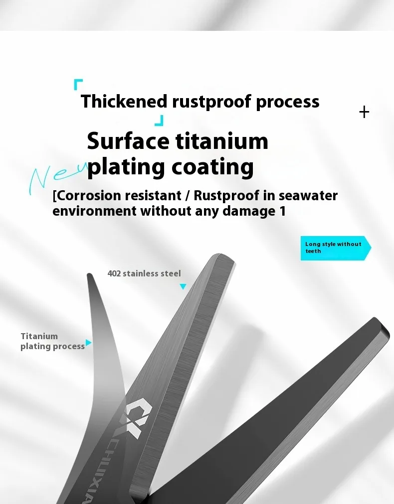Portable Titanium Plated Fishing Scissors for Hanging Strings, PE Line Fishing Line, Dali Ma Stainless Steel Lure Scissors