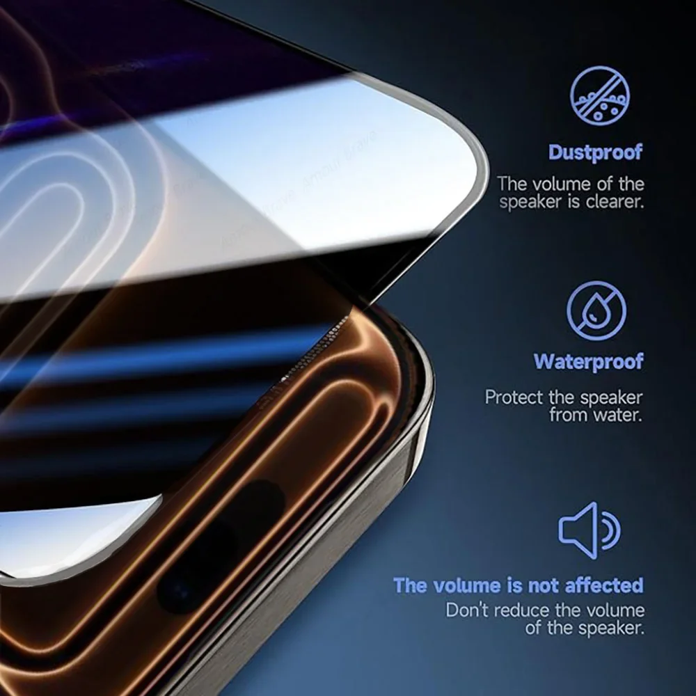  1-5PCS Dust Free Installation Privacy Tempered Glass For iPhone17 16 15 14 13 12 11 Pro Max XR XS Anti-spy Screen Protector