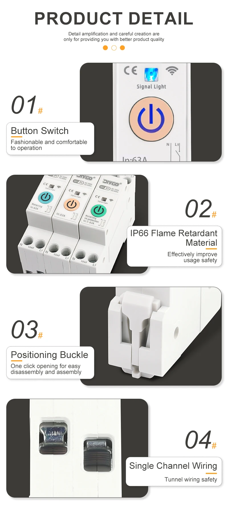Tuya WIFI Smart Circuit Breaker 1P+N Over-Voltage/Current/Power Protector Under Voltage Protection Voice Remote Control Switch