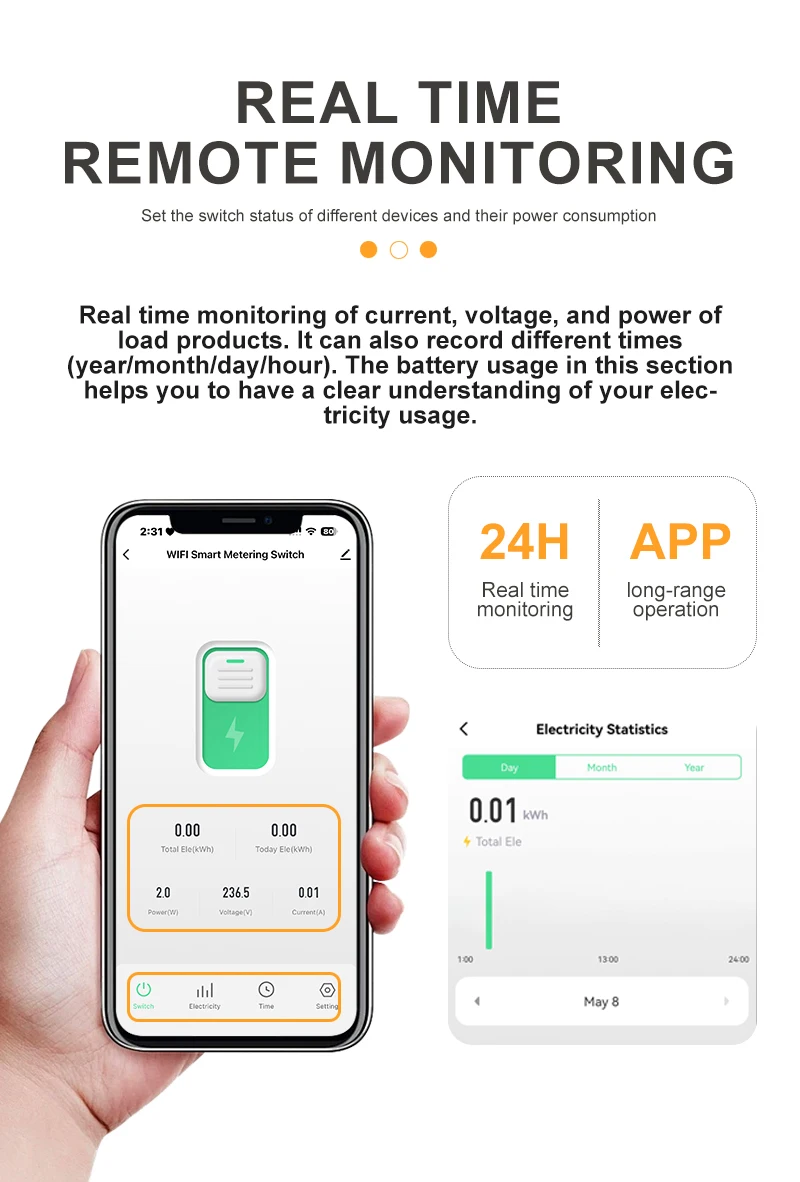Tuya WIFI Smart Circuit Breaker 1P+N Over-Voltage/Current/Power Protector Under Voltage Protection Voice Remote Control Switch