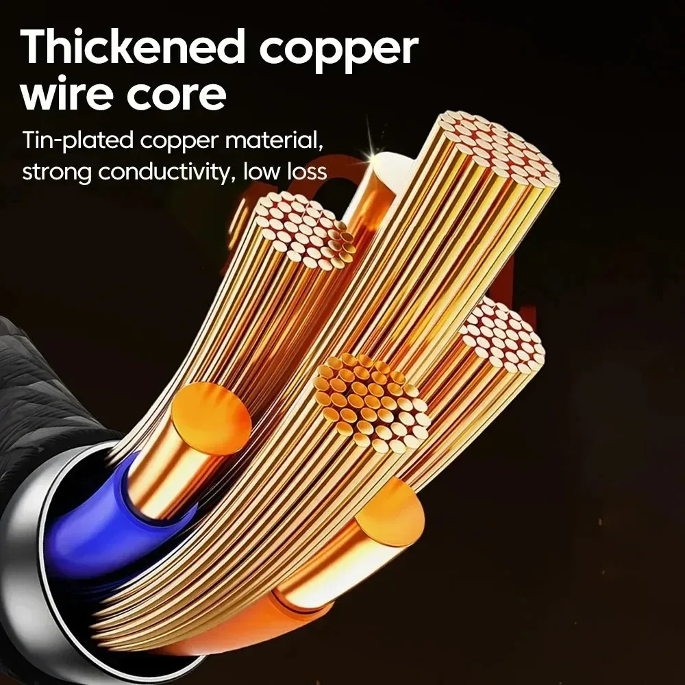 0.25/1/1.5/2M USB C Fast Charging Data Cable With LED Digital Display USB To Type C Quick Charge Data Cords For iPhone Xiaomi 17