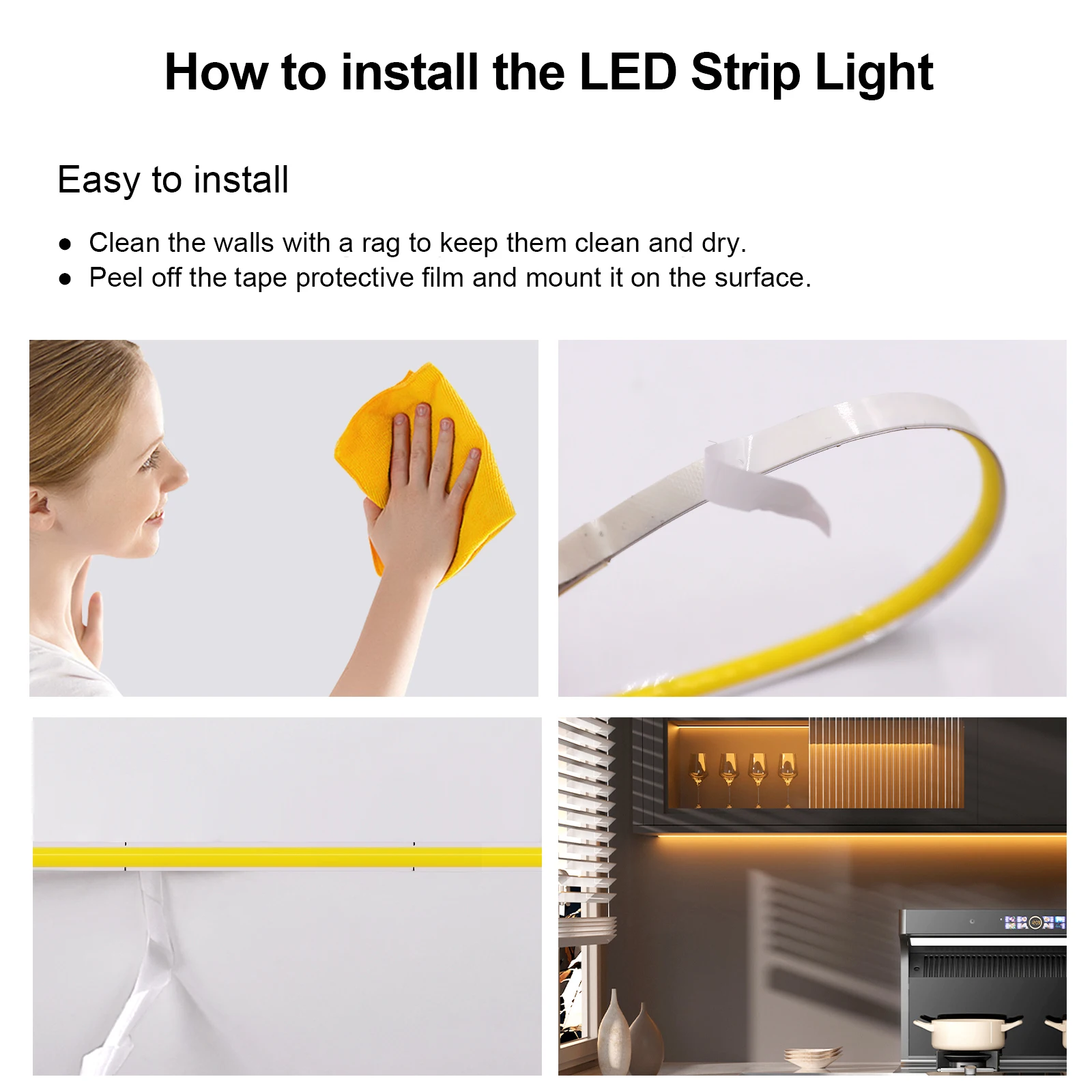 DC 12V COB LED Strip Light for Home Decor 3MM 5MM 8MM 0.5-5M 9 Color White/Red/Blue/Pink/Green Flexible Ribbon TV Backlight Rope