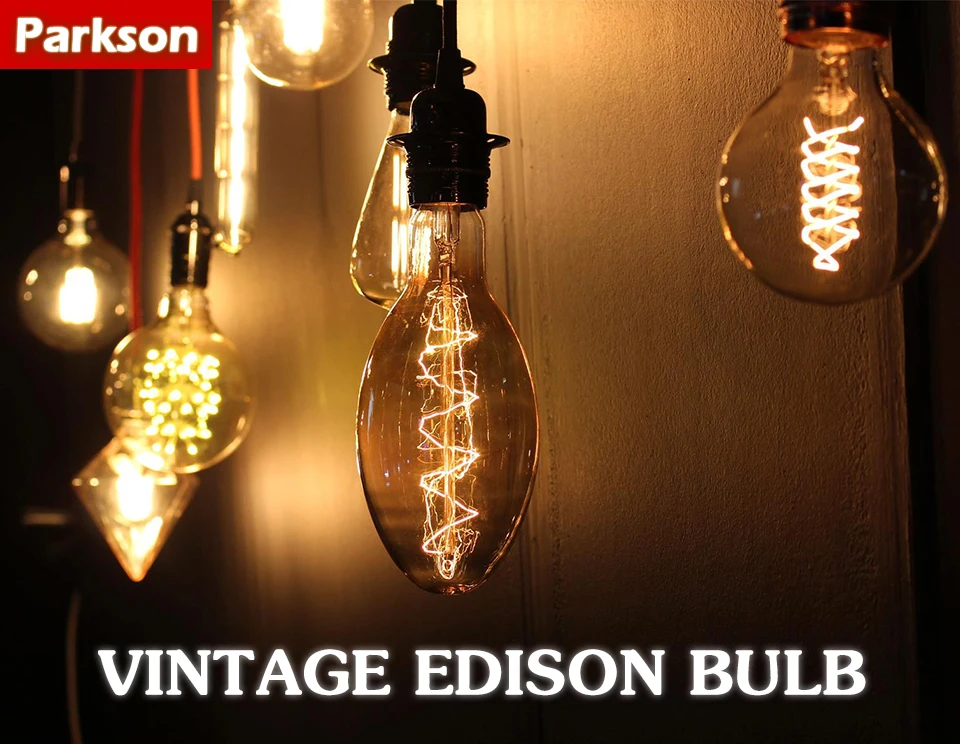 Retro Edison Light Bulb E27 40W 220V A60 ST64 G80 G95 T45 Incandescent Bulb Ampoule Vintage Edison Lamp Filament For Home Decor