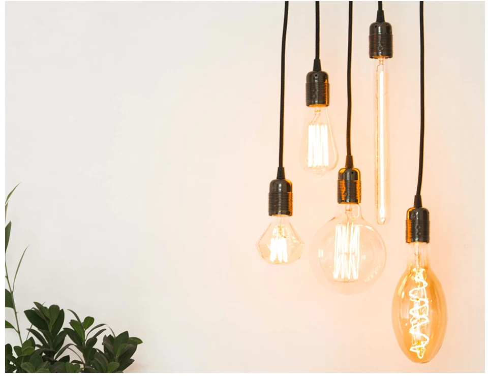 Retro Edison Light Bulb E27 40W 220V A60 ST64 G80 G95 T45 Incandescent Bulb Ampoule Vintage Edison Lamp Filament For Home Decor