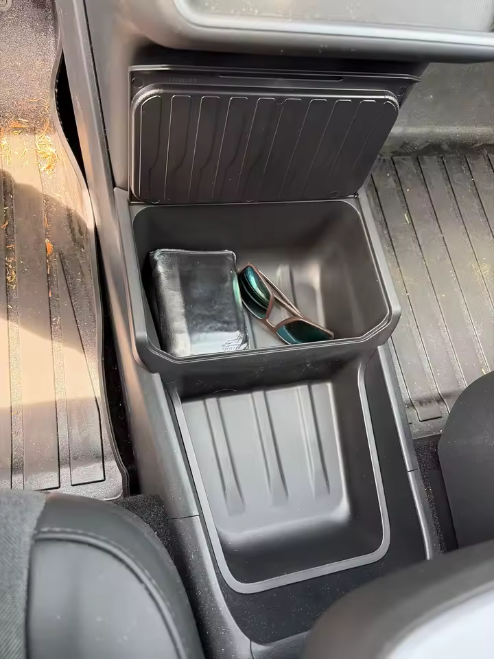 Smabee for Tesla Model Y Juniper RWD Standard 2026 2025 Center Lower Storage Box TPE Central Tray Organizer Accessories Tidying