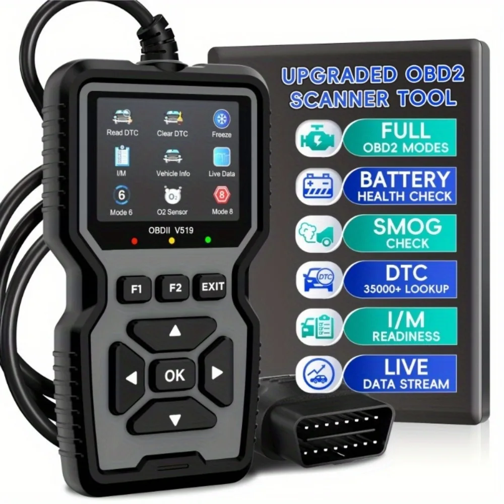 Check Engine System ​V519 Battery Tester Car OBD2 Code Reader OBD II EOBD Scanner Fault Code Clear Car Diagnostic Tools