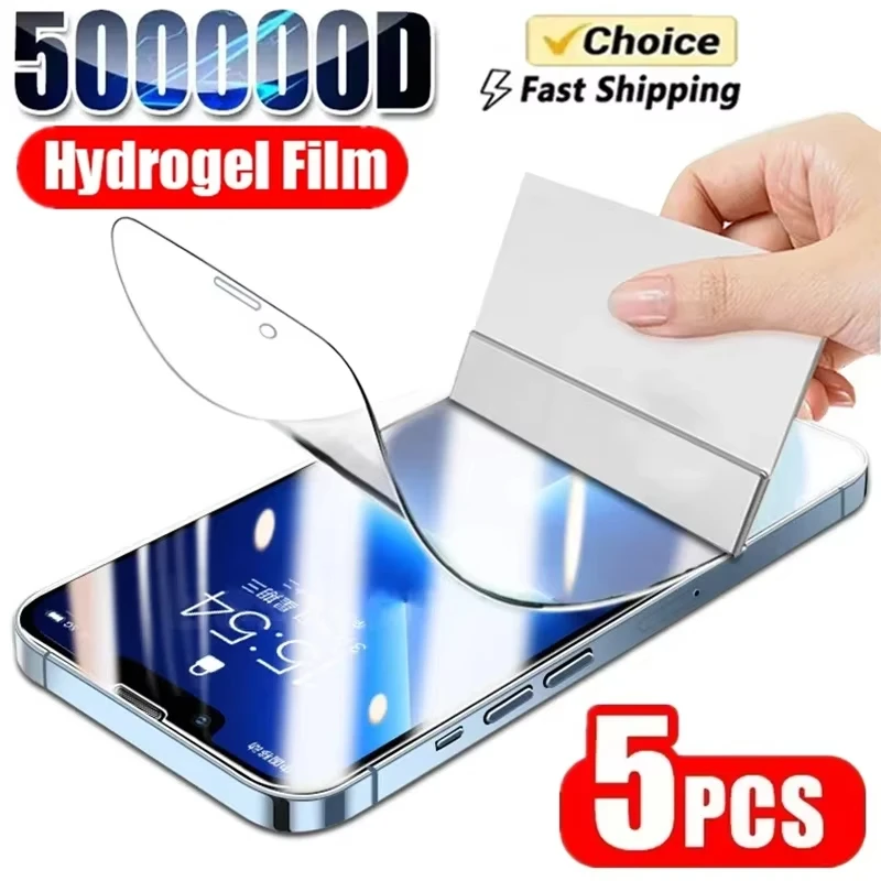 Full Cover Hydrogel Film For iPhone 18 Pro 17 15 14 11 13 12 16 Pro Max Screen Protector For iPhone 16e Air Mini SE XR Not Glass