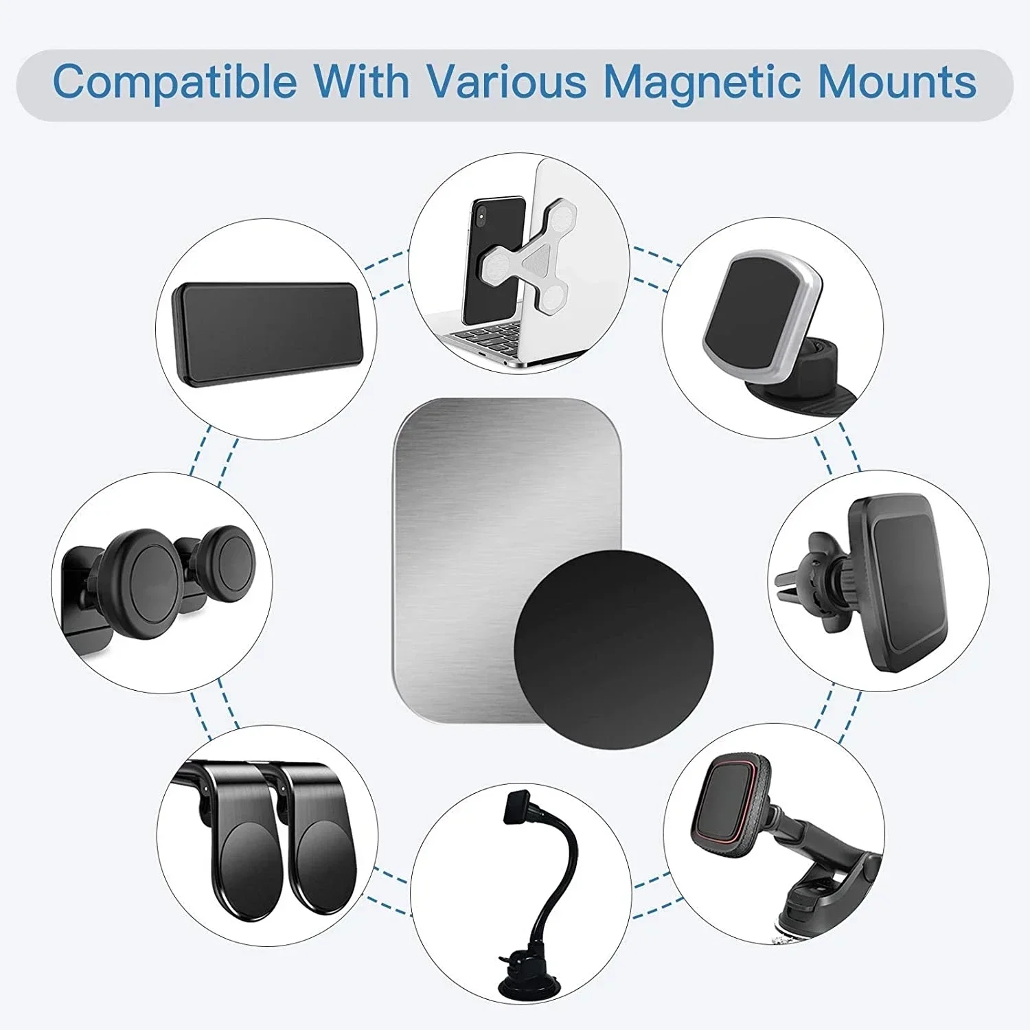 5/10PCS Magnetic Metal Plate Disk Car Phone Holder Stickers Magnetic Patch Sticker for Tablet Mobile Phone Car Stand Mount