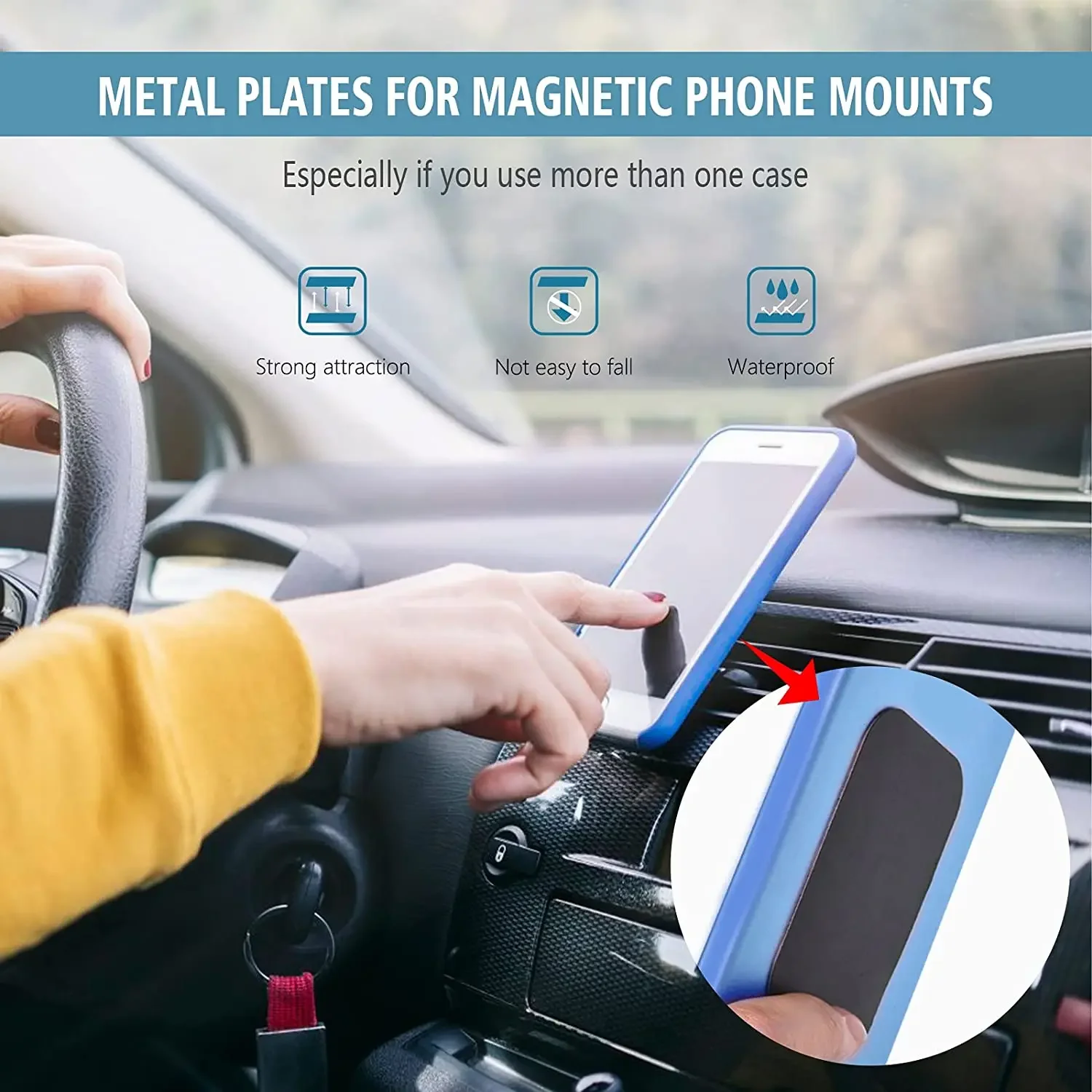 5/10PCS Magnetic Metal Plate Disk Car Phone Holder Stickers Magnetic Patch Sticker for Tablet Mobile Phone Car Stand Mount