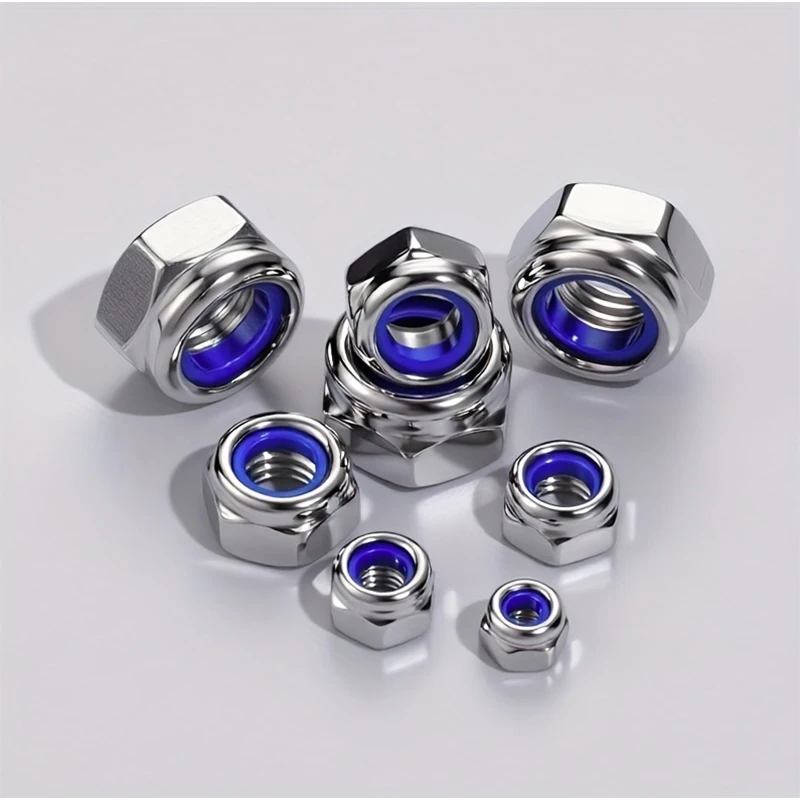 210/150pcs Stainless Steel Hex Lock Nuts, Anti-Slip Self-Locking M3-M8/M4-M6 Assortment for Industrial/Construction/Automotive