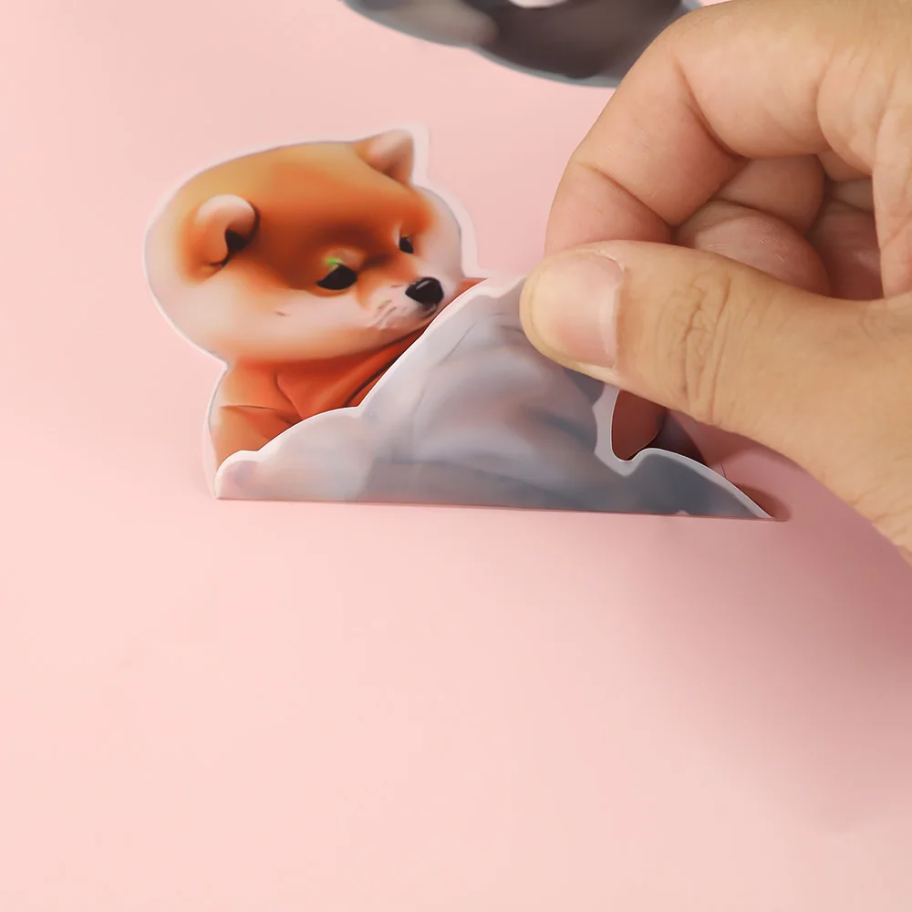 3D Shiba Inu Stickers – Cute Orange Apparel Shiba Inu Stickers, 3D Cute Chubby Shiba Inu (Design), Silicone Self-Adhesive
