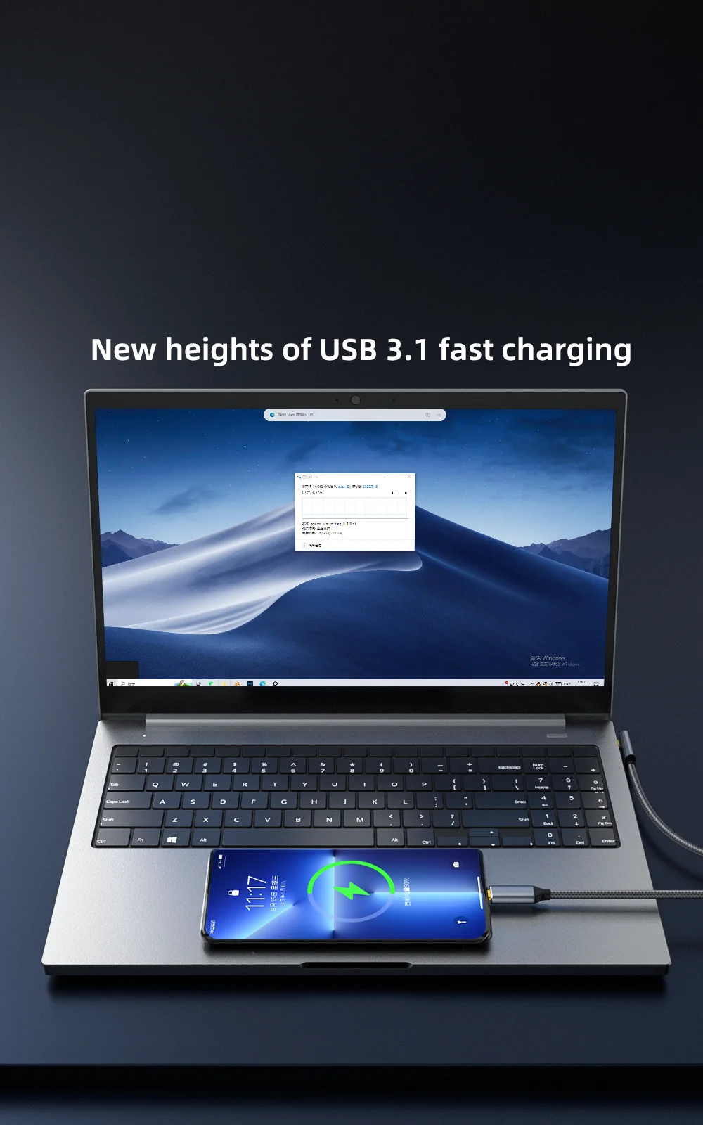 5A 100W USB C 3 Gen2 10Gbps Cable Type C to C 4k 60Hz Video Cable QC4.0 3.0 Fast Charging Cable For MacBook Pro Samsung Xiaomi