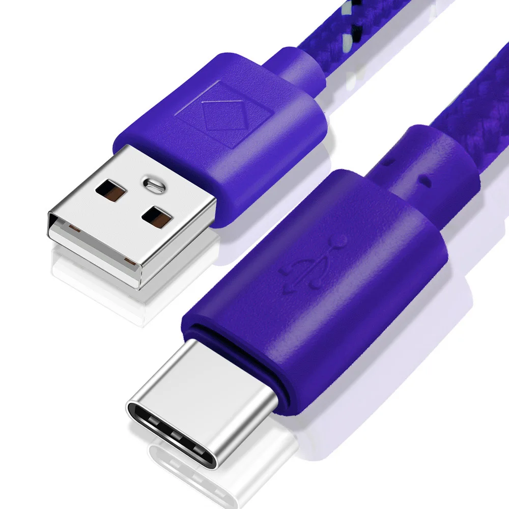 OLAF Nylon Braided USB Type C Cable 1M 2M 3M Data Sync Fast Charging USB C Cable For Samsung S9 S10 Xiaomi mi9 mi8 Huawei Type-c